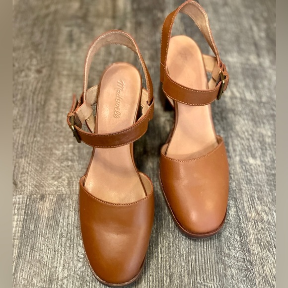 Madewell Leather Lug Sole Mary Janes, Size 11, Like New, Adjustable Ankle Strap - Picture 3 of 11